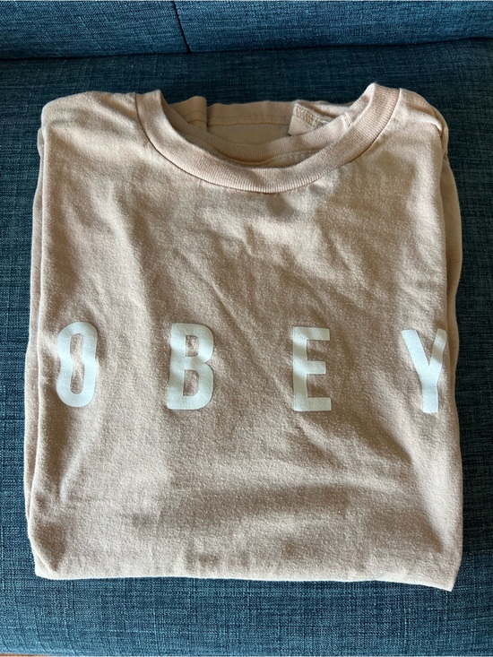 Obey Other - Sale! Obey Men’s Crewneck Shirt in Tan—gently loved!